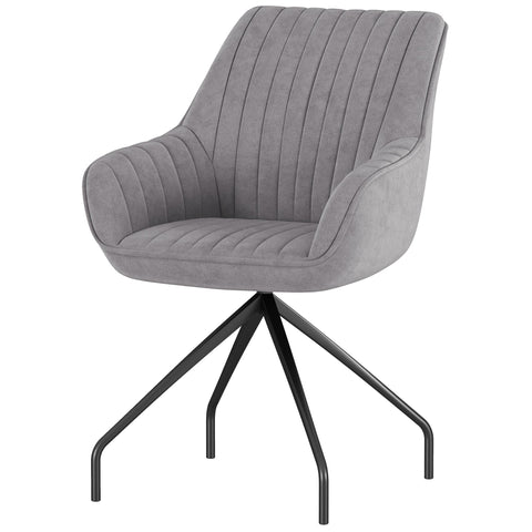 Rootz Swivel Arm Chair - Modern Accent Chair - Living Room Office Chair - 360° Rotation - 61cm x 62cm x 81cm