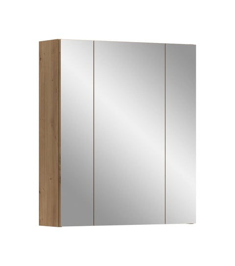 Rootz Mirror Cabinet - Bath Vanity - Reflective Storage - High-Quality MDF - 60x70x18 cm