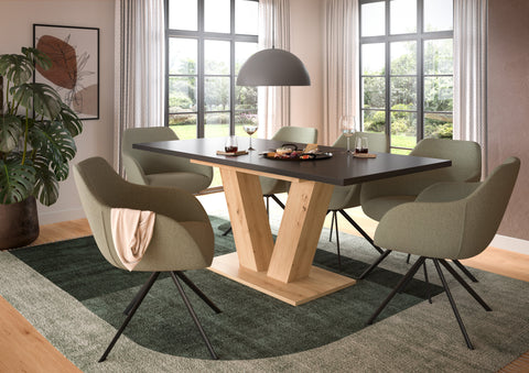 Rootz Extendable Dining Table - Dining Room Table - Modern Dining Table - Adjustable Length 150-190cm - High-Quality Chipboard