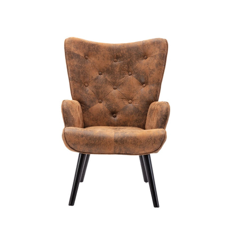 Rootz Armchair - Velvet Accent Chair - Trendy Lounge Chair - Comfortable Microsuede - 96cm x 69cm x 70cm