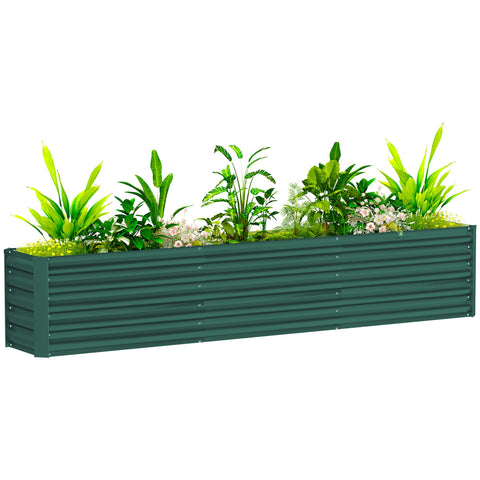 Rootz Raised Garden Bed - Elevated Planter - Galvanized Steel Bed - Rust Resistant - 240cm x 40cm x 45cm