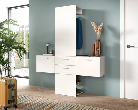 Rootz Wardrobe Combination - Closet Set - Storage Organizer - Space-Saving Design - 156cm x 190cm x 36cm