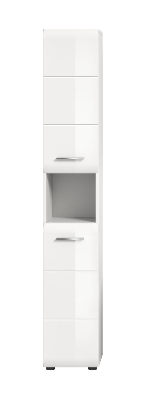 Rootz Tall Cabinet - High Gloss Cupboard - Storage Unit - Versatile Storage - 30x185x30 cm