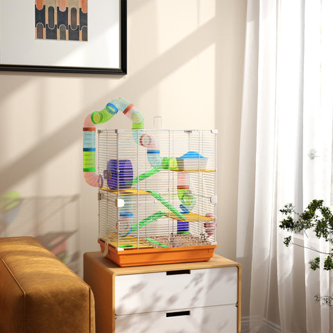 Rootz 4-Level Hamster Cage - Rodent Habitat - Small Animal Enclosure - Fun & Spacious - 46 x 30 x 58 cm