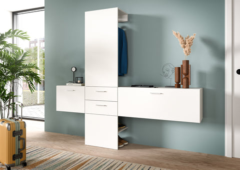 Rootz Wardrobe Set - Closet Combination - Storage Solution - Easy-Care Surface - 208cm x 190cm x 36cm