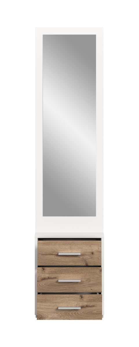 Rootz Wardrobe Combination - Coat Rack - Entryway Organizer - Space-Saving Design - 45cm x 190cm x 38cm