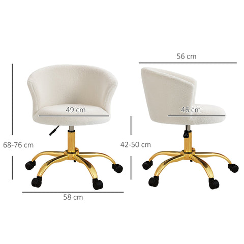 Rootz Ergonomic Office Chair - Swivel Chair - Height-Adjustable Chair - Comfortable Support - 58cm x 56cm x 68-76cm