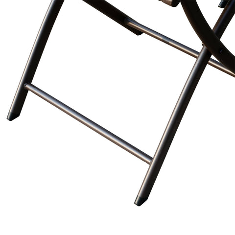 Rootz 7 Piece Garden Dining Set - Outdoor Furniture - Patio Seating - Durable & Foldable - Table: 120x70x71cm, Chair: 46x61x84cm, Brown