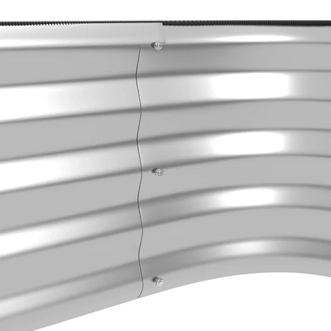 Rootz Verhoogd Bed - Gemaakt Van Metaal - 2 Niveaus - Weerbestendig - Open Bodem - Zilver - 120 x 90 x 30cm