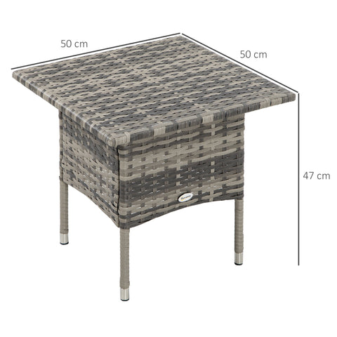 Rootz Garden Side Table - Patio Table - Outdoor Table - UV Resistant - 50cm x 50cm x 47cm