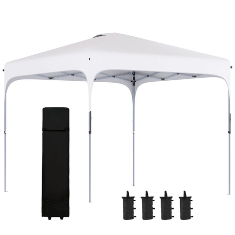 Rootz Foldable Garden Pavilion - Pop-Up Tent - UV Protection Canopy - Height-Adjustable - 3x3m Steel Frame - 253x253x268cm