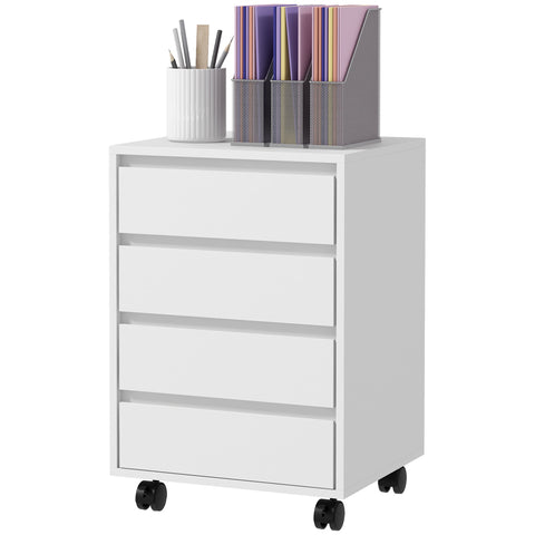 Rootz Office Cabinet - Office Shelf - Rolling Drawer Unit - Ample Storage - 46cm x 40cm x 65cm