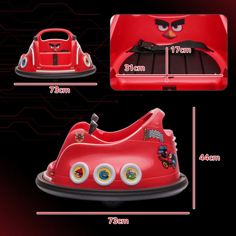 Rootz Kids Bumper Car - Electric Ride-On - Children’s Car - 360° Rotation Fun - 73cm x 73cm x 44cm