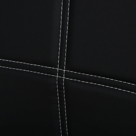 Rootz Dining Table Set with 2 Upholstered Black Chairs - Dining Room Seating - Space-Saving - Ergonomic Comfort - 75L x 50.5W x 75H cm