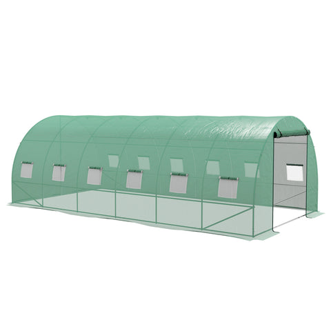 Rootz Garden Film Tunnel Greenhouse - Outdoor Greenhouse - Cultivation Shelter - 18m² & Irrigation System - 600cm x 300cm x 195cm