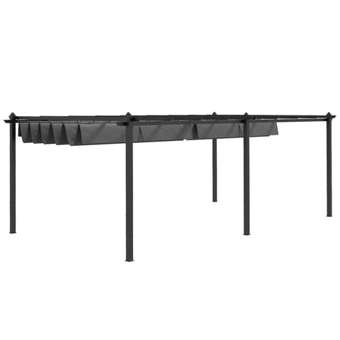 Rootz Sliding Pavilion Pergola - Terrace Shade - Garden Shelter - UV Resistant - 597cm x 358cm x 223cm