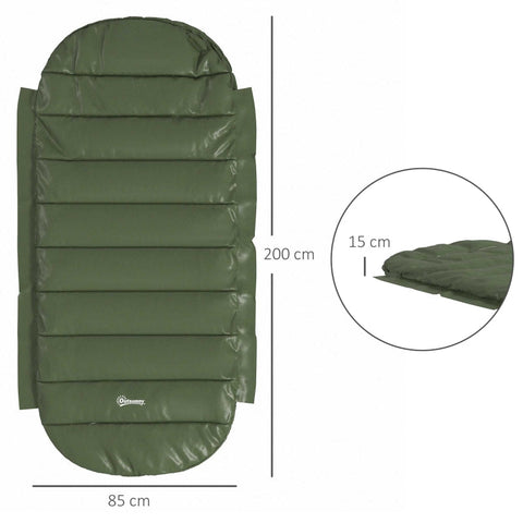 Rootz Waterproof Lightweight Lined Sleeping Bag - Insulated Sleeping Bag - Cold Weather Sleeping Bag - Stay Dry and Warm - Comfortable Night's Sleep - Retains Warmth at -20°C - 200L x 85W x 15H cm - Dark Green