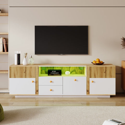 Rootz TV Cabinet - Entertainment Unit - Media Console - Spacious Storage - 180L x 35W x 50H cm