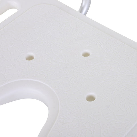 Rootz Shower Chair with Backrest - Bath Seat - Non-Slip Chair - 8 Level Adjustable Height - 39.5 x 36.5 x 71-83.5 cm Aluminum Alloy