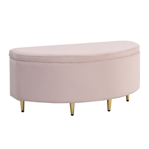 Rootz Upholstered Storage Bench - Footstool - Stool - Velvet Comfort - 90L x 40W x 42H cm - Elegant European Design