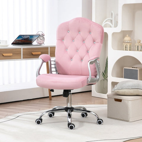 Rootz Ergonomic Office Chair - Desk Chair - Swivel Chair - Velvet Fabric - Extra Thick Padding - Reclining Function - 61cm x 61cm x 104-114cm