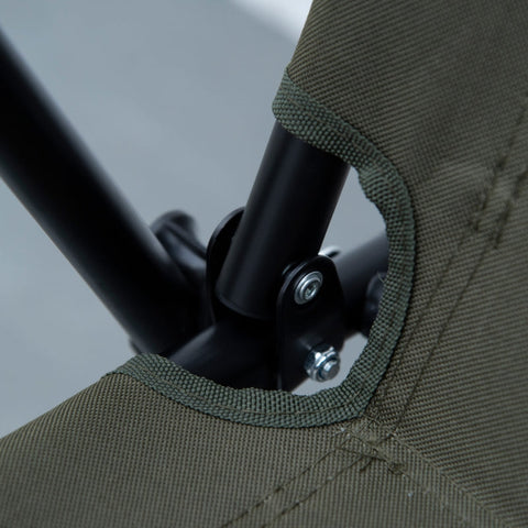 Rootz 2-zits campingstoel - draagbare tuinstoel - regisseursstoel - comfortabele zitting - duurzaam stalen frame - opvouwbaar ontwerp - 141 cm x 67 cm x 80 cm