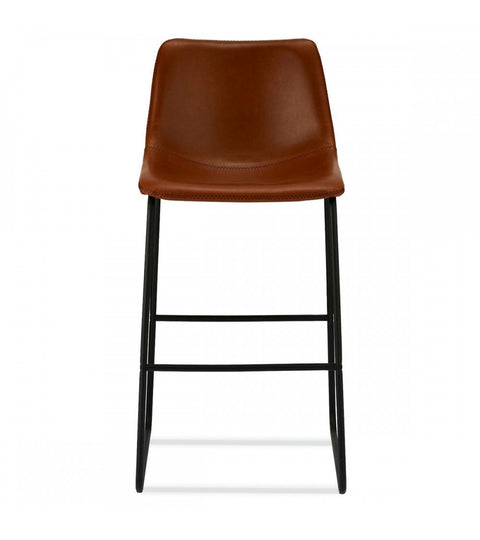 Rootz Bar Stool - Counter Stool - High Chair - Faux Leather - Durable & Easy Maintenance - Elegant & Versatile - 46cm x 54cm x 97cm