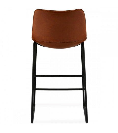 Rootz Bar Stool - Counter Stool - High Chair - Faux Leather - Durable & Easy Maintenance - Elegant & Versatile - 46cm x 54cm x 97cm