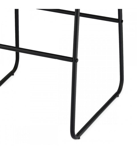 Rootz Bar Stool - Counter Stool - High Chair - Supreme Comfort - Elegant Design - Durable - 46cm x 54cm x 97cm - Metal Frame with Faux Leather