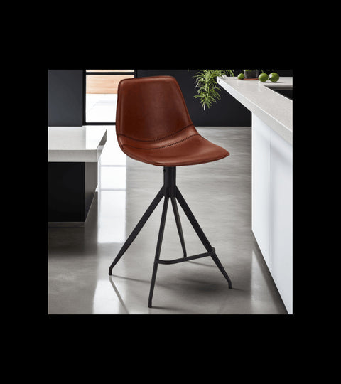 Rootz Bar Stool - Counter Stool - Swivel Barstool - Luxurious Comfort - Sleek Design - Versatile Swivel - 48cm x 57cm x 98cm