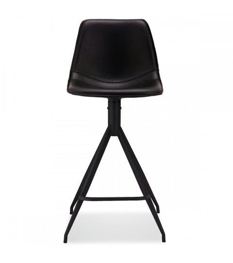 Rootz Bar Stool - Swivel Bar Chair - Comfortable Counter Stool - 360° Swivel, Supreme Comfort, Easy Maintenance - 48cm x 57cm x 98cm - Metal and Faux Leather