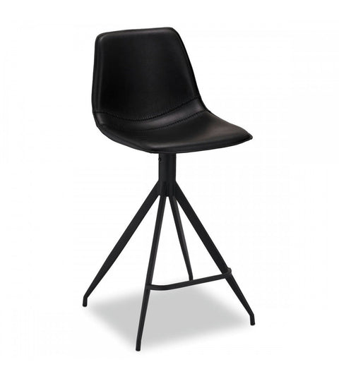 Rootz Bar Stool - Swivel Bar Chair - Comfortable Counter Stool - 360° Swivel, Supreme Comfort, Easy Maintenance - 48cm x 57cm x 98cm - Metal and Faux Leather