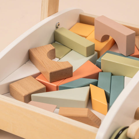 Rootz Wooden Baby Push Walker Toy - Toddler Walker - Baby Activity Walker - Encourages Early Learning - Safe and Durable - Multi-Functional Design - 41 cm Tall - Premium Dutch Wood