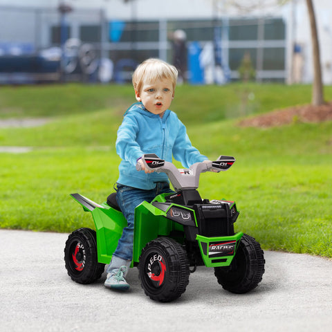 Rootz Kids Electrical Quad - Childrens Battery-operated ATV - Ride-On Vehicle - Realistic Driving - 70l x 41.5b x 48.5H cm Green