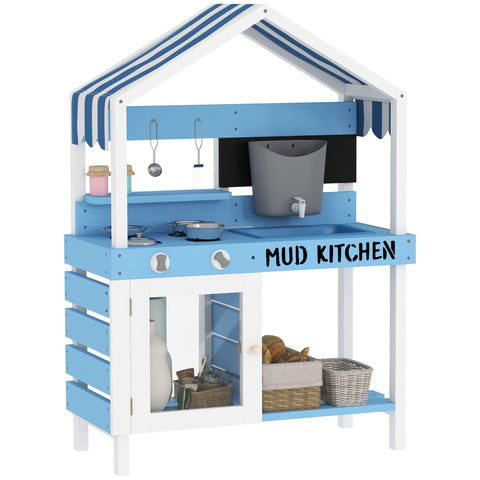 Rootz Outdoor Kids Kitchen Playset - Child's Kitchen - Mud Play Cooking Set - Promotes Creativity - 80cm x 36.5cm x 112cm