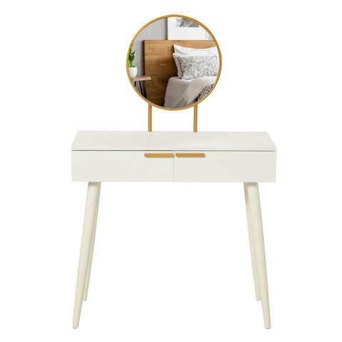 Rootz Dressing Table Modern Vanity - Makeup Table - Cosmetics Table - Durable Chipboard - 80 x 40 x 123 cm