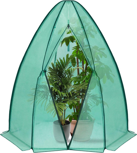 Rootz Conical Greenhouse - Plant Shelter - Winter Garden House - PE Fabric - 240cm x 200cm x 240cm
