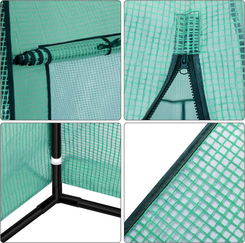 Rootz Conical Greenhouse - Plant Shelter - Winter Garden House - PE Fabric - 240cm x 200cm x 240cm