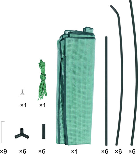 Rootz Conical Greenhouse - Plant Shelter - Winter Garden House - PE Fabric - 240cm x 200cm x 240cm