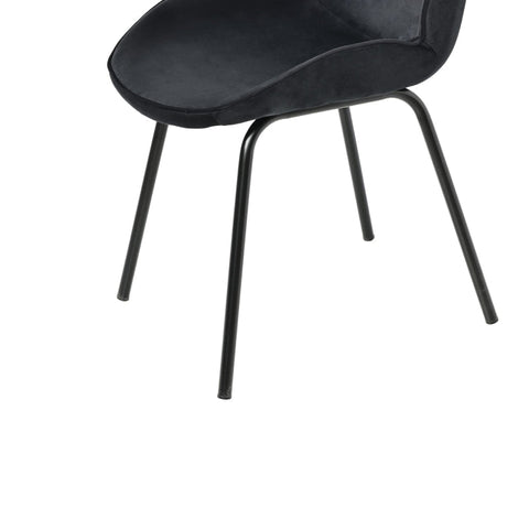 Rootz 2 Piece Set Dining Chairs - Velvet Chairs - Cushioned Seats - Ergonomic Comfort - 52L x 43W x 90H cm