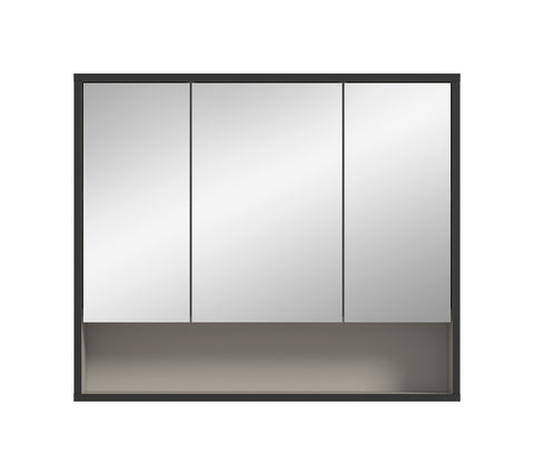 Rootz Mirror Cabinet - Vanity Cabinet - Bathroom Cabinet - Easy-Care Mirror Glass - 80x68x19 cm