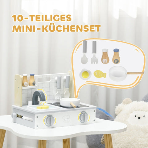 Rootz Children's Kitchen Set - Toy Kitchen Set - Play Kitchen - Encourages Imagination - Gift Box - Child-Friendly Materials - 36cm x 21.5cm x 25cm