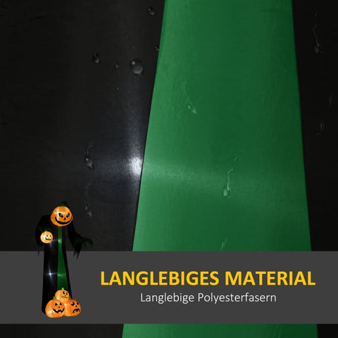 Rootz 8ft Halloween Decoration - Inflatable Pumpkin Ghost - LED Lighted Outdoor Decor - Creates Festive Atmosphere - Easy Setup - Weather-Resistant - 129W x 96D x 240H cm