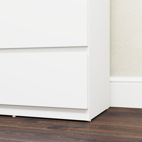 Rootz ATIDS Sideboard - Chest of Drawers - Storage Unit - 5 Drawers - Versatile White Design - 55cm x 34cm x 100cm