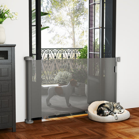 Rootz Stair Protection Grille - Pet Safety Gate - Door Barrier - Protects Pets - 142cm x 10cm x 87cm - Grey