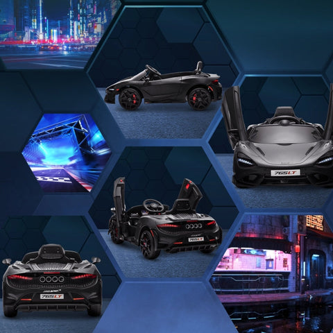 Rootz McLaren 765LT Children's Electric Car - Kids Toy Vehicle - Ride-On Car - Soft Start Safety - 113cm x 68cm x 44cm