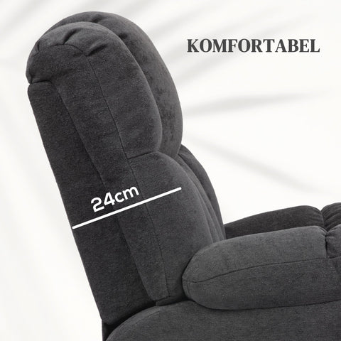 Rootz 2-in-1 Recliner Chair - TV Armchair - Cinema Seat - USB Ports, Pocket Springs - 92cm x 95cm x 107cm (Upright) - Black