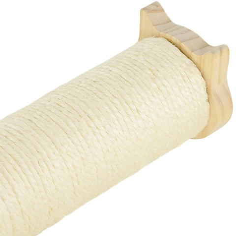 Rootz Wall Scratching Post Set - Cat Climbing Wall - Furniture Protector - Space-Saving Design - Pine Wood - Scratching Post 15.5x12.5x57.5cm, Ladder 91x22x15.5cm