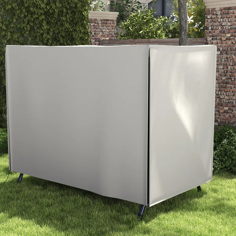 Rootz Tuinmeubelhoes - Buitenmeubels - Weerbestendig - Tuinschommel - Tex-Lock Systeem - Scheurvast - Oxford Polyester - Grijs - 205x124x164 cm