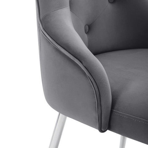 Rootz Modern Dining Chair - Velvet Upholstered Chair - Luxurious Velvet Seat - High Comfort - 54.5L x 58.5W x 87.5H cm